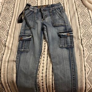 Dark blue cargo jeans